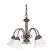 Chandelier Nuvo 60-183 Ballerina - 5 Light - 24 in. - Chandelier with Alabaster Glass Bell Shades - Old Bronze Finish Nuvo