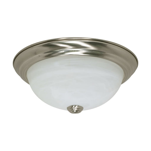 Flush Mount Nuvo 60-197 2 Light - 11 in. - Flush Mount - Alabaster Glass - Brushed Nickel Finish Nuvo