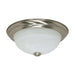 Flush Mount Nuvo 60-197 2 Light - 11 in. - Flush Mount - Alabaster Glass - Brushed Nickel Finish Nuvo