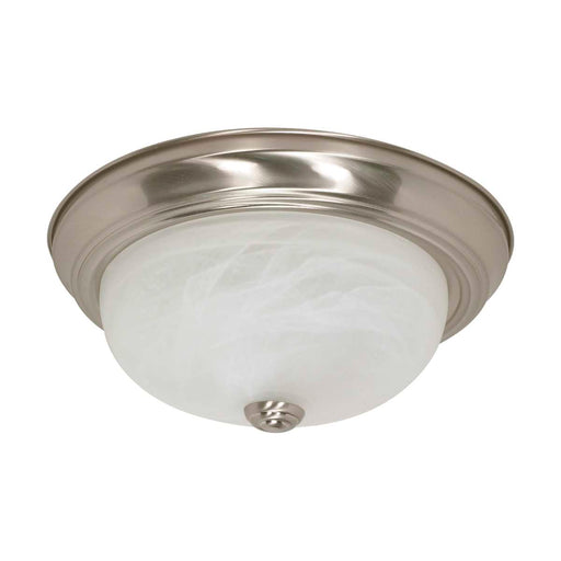 Flush Mount Nuvo 60-198 2 Light - 13 in. - Flush Mount - Alabaster Glass - Brushed Nickel Finish Nuvo