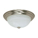 Flush Mount Nuvo 60-199 3 Light - 15 in. - Flush Mount - Alabaster Glass - Brushed Nickel Finish Nuvo