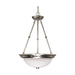 Pendant Nuvo 60-203 3 Light - 15 in. - Pendant - Alabaster Glass - Brushed Nickel Finish Nuvo
