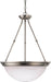 Pendant Nuvo 60-204 3 Light - 20 in. - Pendant - Alabaster Glass - Brushed Nickel Finish Nuvo
