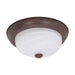 Flush Mount Nuvo 60-205 2 Light - 11 in. - Flush Mount - Alabaster Glass - Old Bronze Finish Nuvo