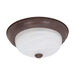 Flush Mount Nuvo 60-206 2 Light - 13 in. - Flush Mount - Alabaster Glass - Old Bronze Finish Nuvo