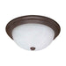 Flush Mount Nuvo 60-207 3 Light - 15 in. - Flush Mount - Alabaster Glass - Old Bronze Finish Nuvo