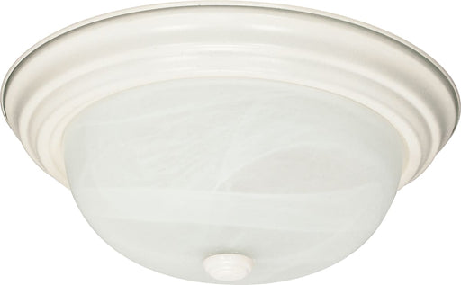 Flush Mount Nuvo 60-222 2 Light - 13 in. - Flush Mount - Alabaster Glass - Textured White Finish Nuvo