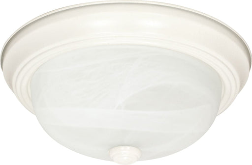Flush Mount Nuvo 60-223 3 Light - 15 in. - Flush Mount - Alabaster Glass - Textured White Finish Nuvo