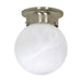 Flush Mount Nuvo 60-257 1 Light - 6 in. - Ceiling Mount - Alabaster Ball - Brushed Nickel Finish Nuvo