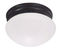 Flush Mount Nuvo 60-2641 8 in. - Mushroom Mahogany Bronze Frosted Glass Incandescent Nuvo