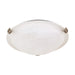 Flush Mount Nuvo 60-270 1 Light - 12 in. - Flush Mount - Tri-Clip with Alabaster Glass - Brushed Nickel Finish Nuvo