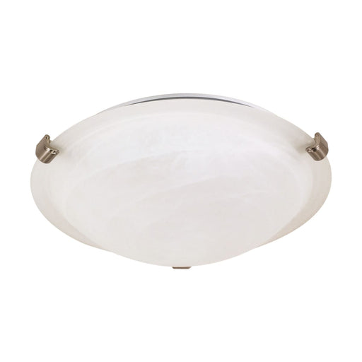 Flush Mount Nuvo 60-271 2 Light - 16 in. - Flush Mount - Tri-Clip with Alabaster Glass - Brushed Nickel Finish Nuvo