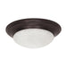 Flush Mount Nuvo 60-280 1 Light - 12 in. - Flush Mount - Twist and Lock with Alabaster Glass - Old Bronze Finish Nuvo