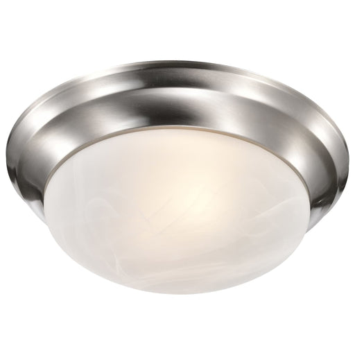Flush Mount Nuvo 60-284 2 Light - 14 in. - Flush Mount - Twist and Lock with Alabaster Glass - Brushed Nickel Finish Nuvo
