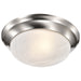 Flush Mount Nuvo 60-284 2 Light - 14 in. - Flush Mount - Twist and Lock with Alabaster Glass - Brushed Nickel Finish Nuvo