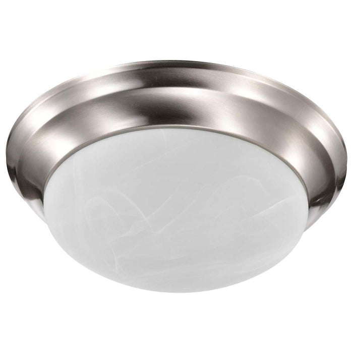 Flush Mount Nuvo 60-284 2 Light - 14 in. - Flush Mount - Twist and Lock with Alabaster Glass - Brushed Nickel Finish Nuvo
