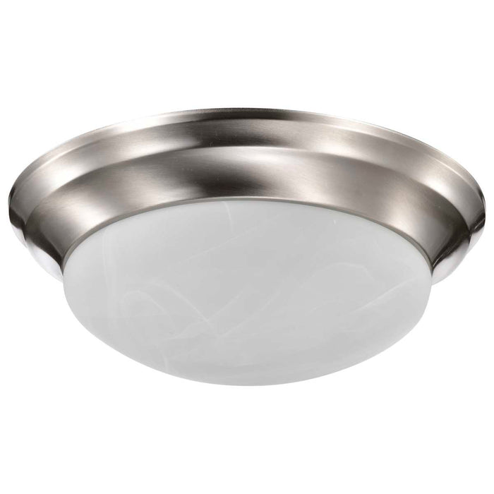 Flush Mount Nuvo 60-284 2 Light - 14 in. - Flush Mount - Twist and Lock with Alabaster Glass - Brushed Nickel Finish Nuvo