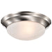Flush Mount Nuvo 60-284 2 Light - 14 in. - Flush Mount - Twist and Lock with Alabaster Glass - Brushed Nickel Finish Nuvo