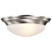 Flush Mount Nuvo 60-284 2 Light - 14 in. - Flush Mount - Twist and Lock with Alabaster Glass - Brushed Nickel Finish Nuvo