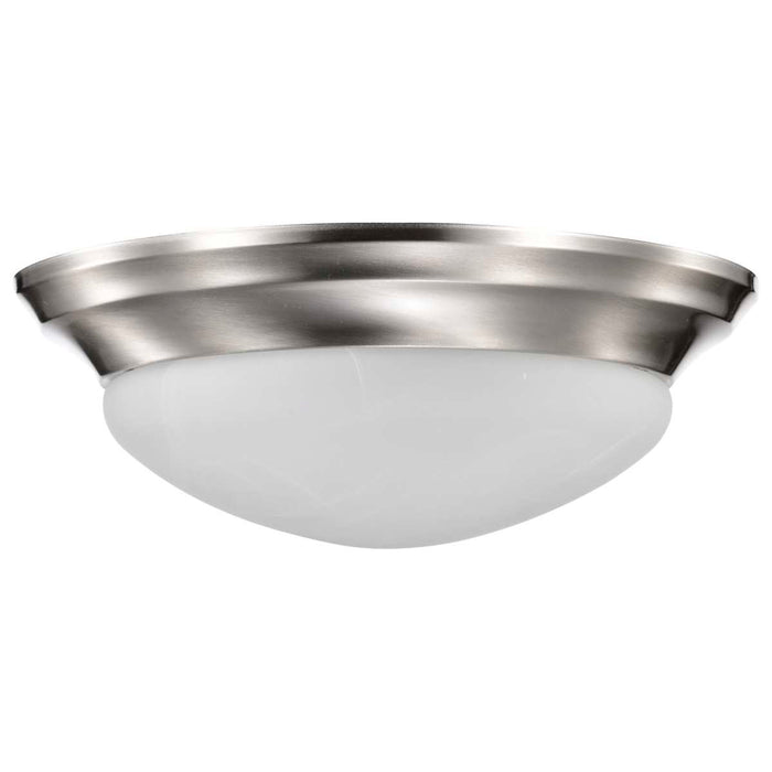 Flush Mount Nuvo 60-284 2 Light - 14 in. - Flush Mount - Twist and Lock with Alabaster Glass - Brushed Nickel Finish Nuvo