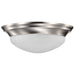 Flush Mount Nuvo 60-284 2 Light - 14 in. - Flush Mount - Twist and Lock with Alabaster Glass - Brushed Nickel Finish Nuvo