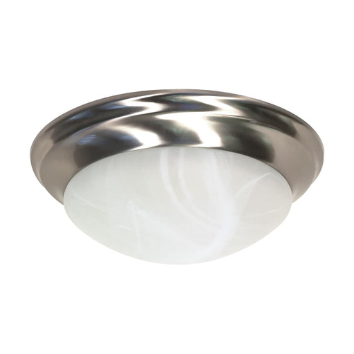 Flush Mount Nuvo 60-284 2 Light - 14 in. - Flush Mount - Twist and Lock with Alabaster Glass - Brushed Nickel Finish Nuvo