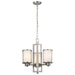 Chandelier Nuvo 60-2851 Odeon - 3 Light - (convertible up/down) Chandelier with Satin White Glass - Brushed Nickel Finish Nuvo