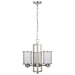 Chandelier Nuvo 60-2851 Odeon - 3 Light - (convertible up/down) Chandelier with Satin White Glass - Brushed Nickel Finish Nuvo