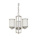 Chandelier Nuvo 60-2851 Odeon - 3 Light - (convertible up/down) Chandelier with Satin White Glass - Brushed Nickel Finish Nuvo