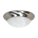 Flush Mount Nuvo 60-285 3 Light - 17 in. - Flush Mount - Twist and Lock with Alabaster Glass - Brushed Nickel Finish Nuvo
