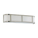 Sconce Nuvo 60-2873 Odeon - 3 Light - Wall Sconce with Satin White Glass - Brushed Nickel Finish Nuvo