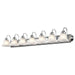 Vanity Nuvo 60-290 Ballerina - 7 Light - 48 in. - Vanity with Alabaster Glass Bell Shades - Polished Chrome Finish Nuvo