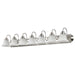 Vanity Nuvo 60-291 Ballerina - 7 Light - 48 in. - Vanity with Alabaster Glass Bell Shades - Brushed Nickel Finish Nuvo