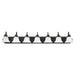 Vanity Nuvo 60-292 Ballerina - 7 Light - 48 in. - Vanity with Alabaster Glass Bell Shades - Old Bronze Finish Nuvo