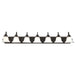 Vanity Nuvo 60-292 Ballerina - 7 Light - 48 in. - Vanity with Alabaster Glass Bell Shades - Old Bronze Finish Nuvo