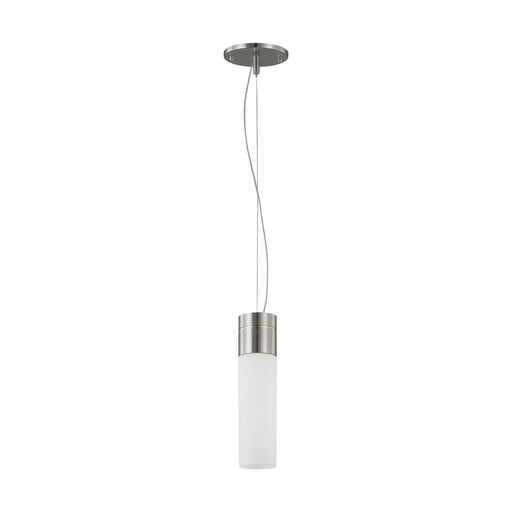 Pendant Nuvo 60-2932 Link - 1 Light - Tube Pendant with White Glass - Brushed Nickel Finish Nuvo