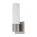 Sconce Nuvo 60-2934 Link - 1 Light - Tube Wall Sconce with White Glass - Brushed Nickel Finish Nuvo