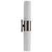 Sconce Nuvo 60-2936 Link - 2 Light - (Vertical) Tube Wall Sconce with White Glass - Brushed Nickel Finish Nuvo
