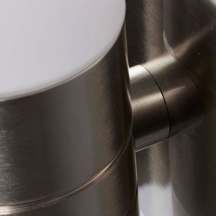 Sconce Nuvo 60-2936 Link - 2 Light - (Vertical) Tube Wall Sconce with White Glass - Brushed Nickel Finish Nuvo