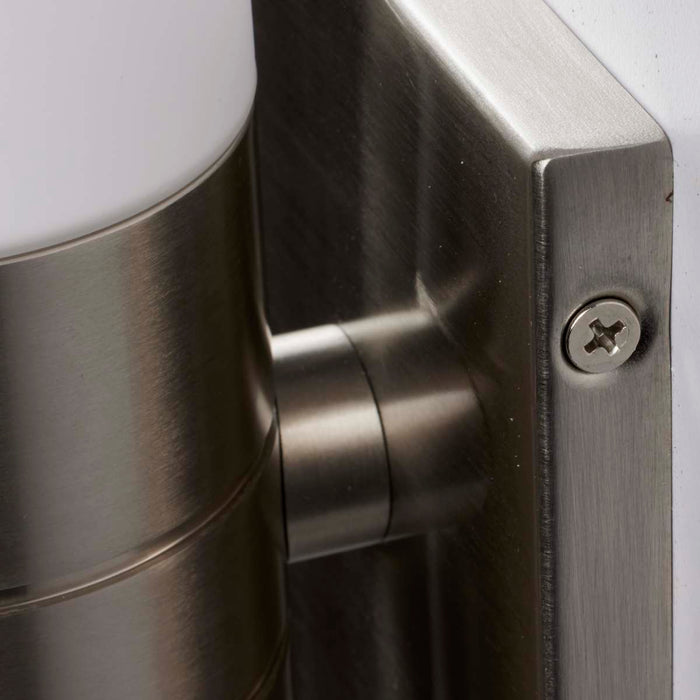 Sconce Nuvo 60-2936 Link - 2 Light - (Vertical) Tube Wall Sconce with White Glass - Brushed Nickel Finish Nuvo