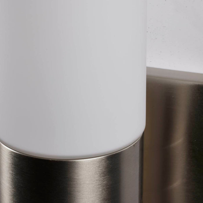 Sconce Nuvo 60-2936 Link - 2 Light - (Vertical) Tube Wall Sconce with White Glass - Brushed Nickel Finish Nuvo