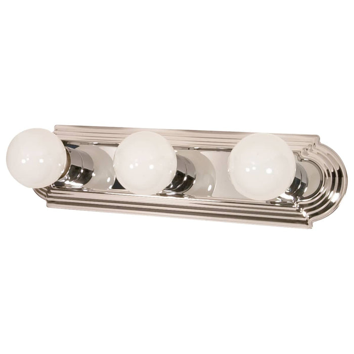 Vanity Nuvo 60-296 3 Light - 18 in. - Vanity - Racetrack Style - Polished Chrome Finish Nuvo