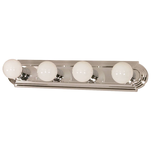 Vanity Nuvo 60-297 4 Light - 24 in. - Vanity - Racetrack Style - Polished Chrome Finish Nuvo