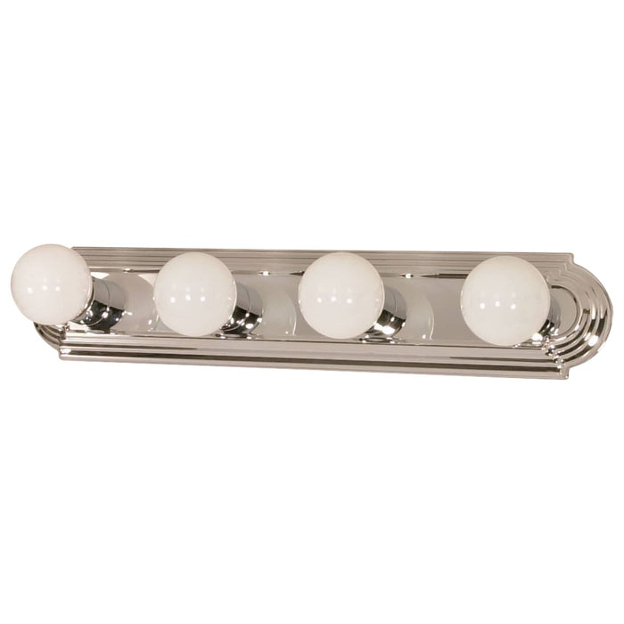 Vanity Nuvo 60-297 4 Light - 24 in. - Vanity - Racetrack Style - Polished Chrome Finish Nuvo