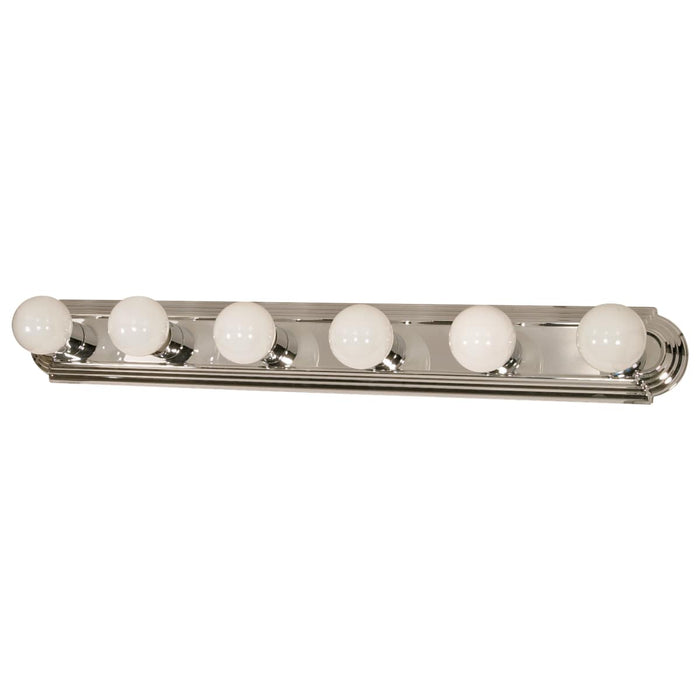 Vanity Nuvo 60-298 6 Light - 36 in. - Vanity - Racetrack Style - Polished Chrome Finish Nuvo