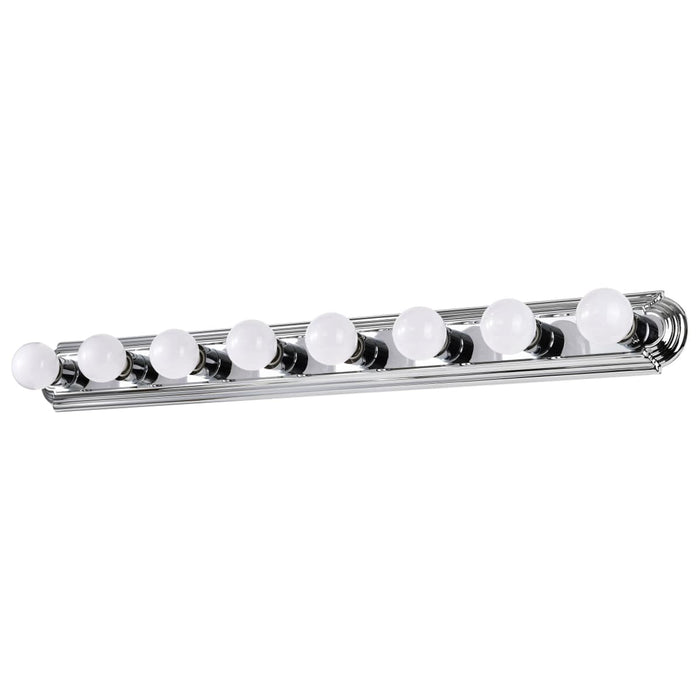 Vanity Nuvo 60-299 8 Light - 48 in. - Vanity - Racetrack Style - Polished Chrome Finish Nuvo