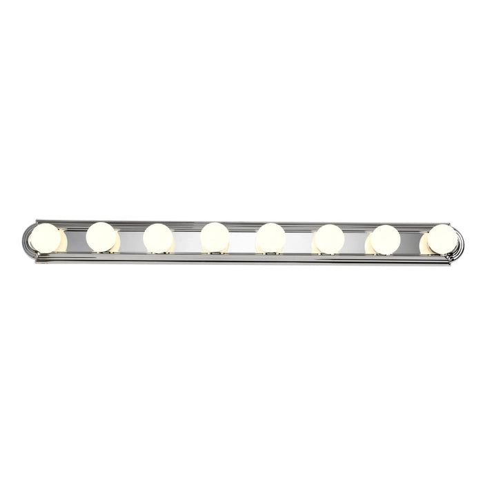 Vanity Nuvo 60-299 8 Light - 48 in. - Vanity - Racetrack Style - Polished Chrome Finish Nuvo
