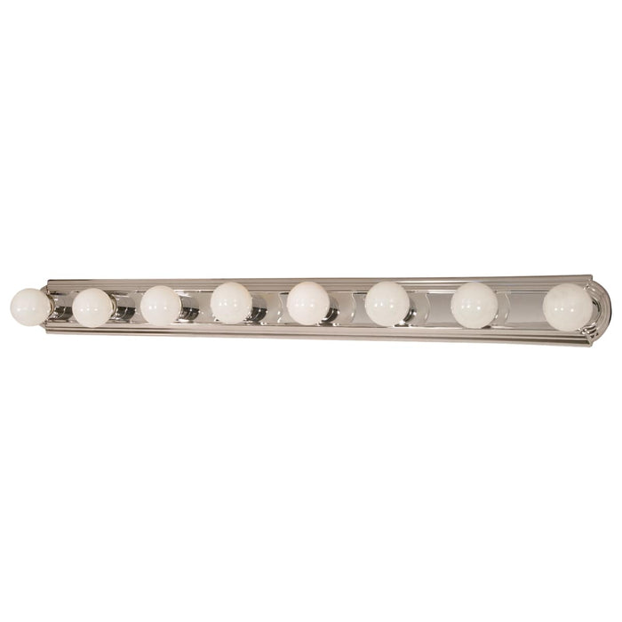 Vanity Nuvo 60-299 8 Light - 48 in. - Vanity - Racetrack Style - Polished Chrome Finish Nuvo