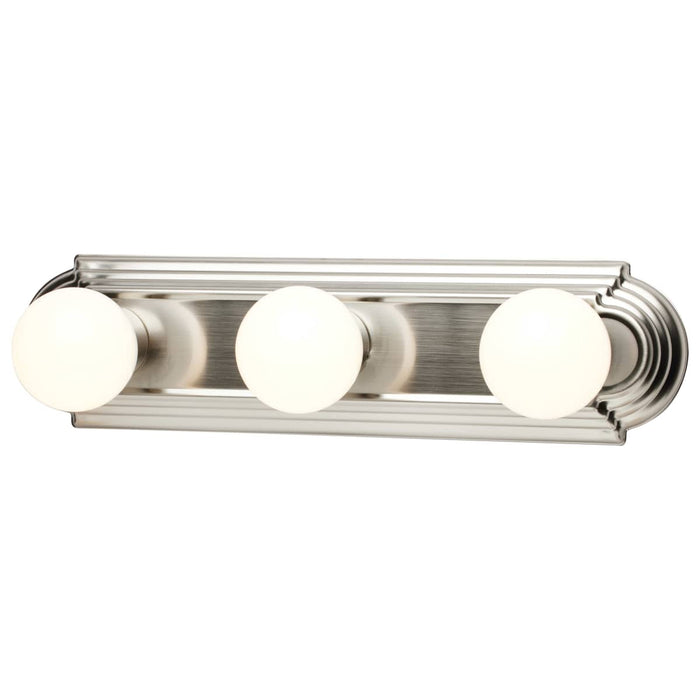Vanity Nuvo 60-300 3 Light - 18 in. - Vanity - Racetrack Style - Brushed Nickel Finish Nuvo