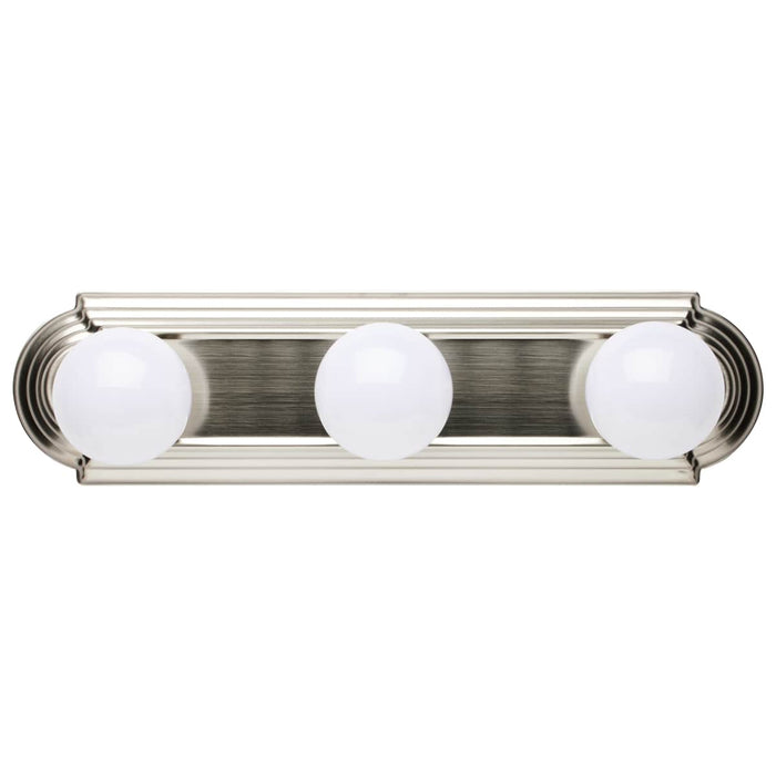 Vanity Nuvo 60-300 3 Light - 18 in. - Vanity - Racetrack Style - Brushed Nickel Finish Nuvo